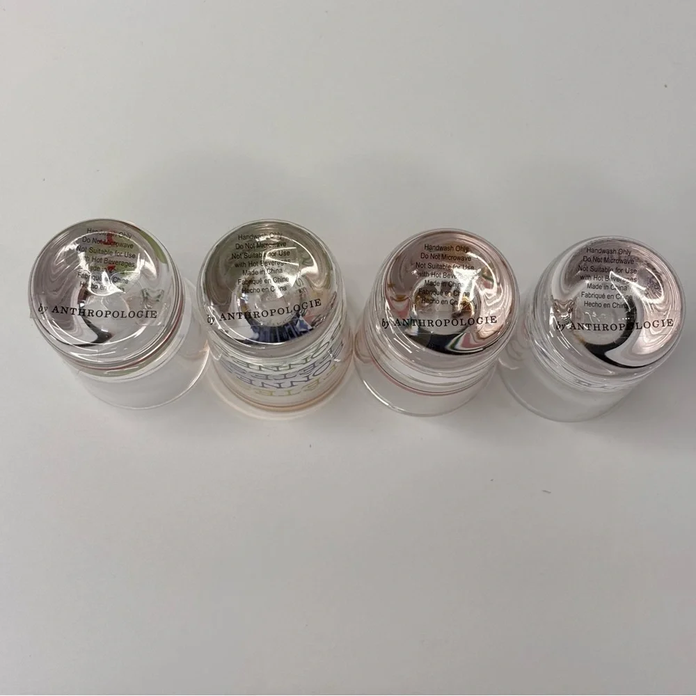 Anthropologie Apres Ski Shot Glasses Set of 4 - New In Box